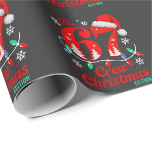 The 67 Christmas Crew Edition Six Seven Brainrot Wrapping Paper