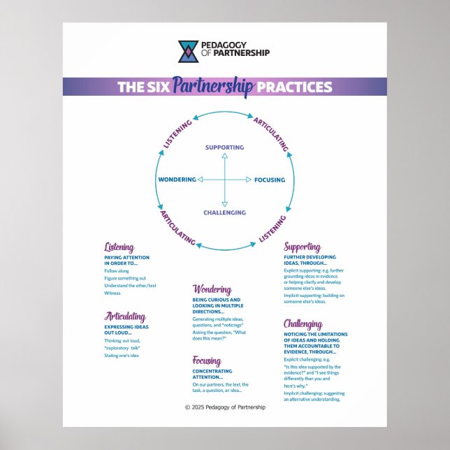 The 6 Partnership Practices Poster 24x30 (Front)