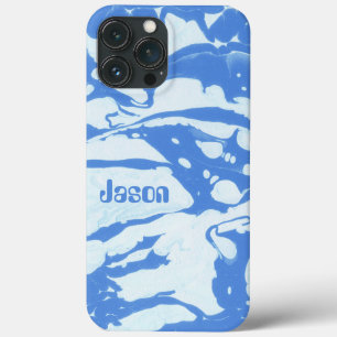 the 70s personalized name retro blue iPhone 13 pro max case