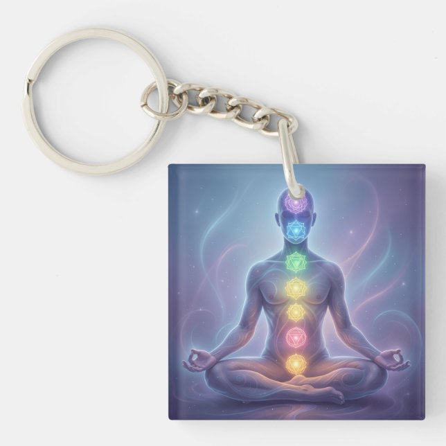 The 7 Chakras'2 Key Ring (Front)