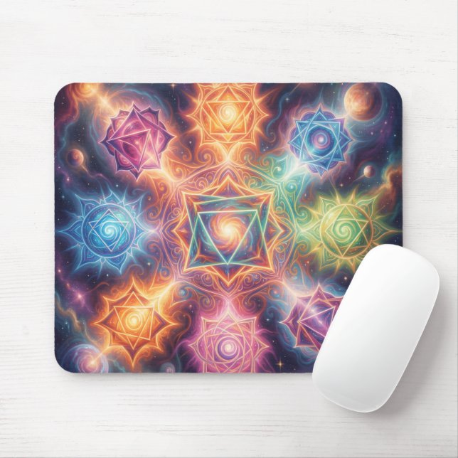 The 7 Chakras'8 Mouse Mat (With Mouse)