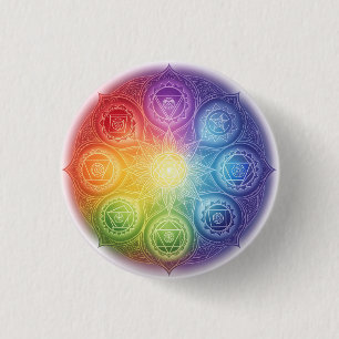 The 7 Chakras'9 3 Cm Round Badge