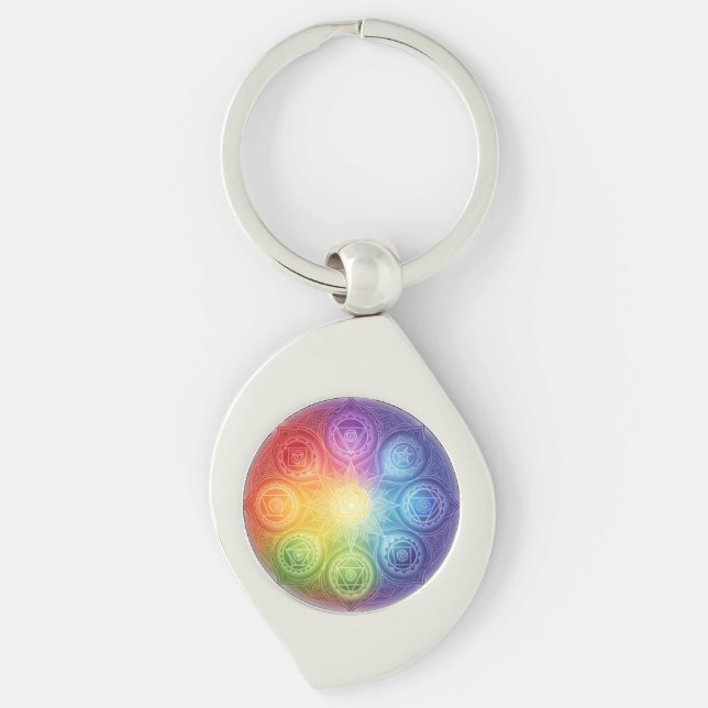 The 7 Chakras'9 Key Ring (Front)