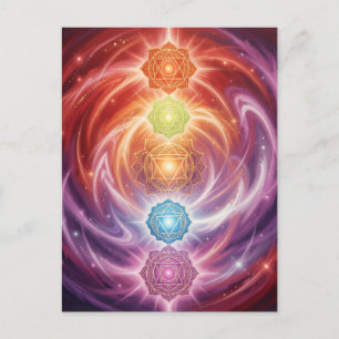 The 7 Chakras´10 Holiday Postcard