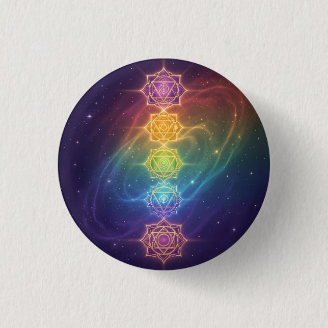 The 7 Chakras´11 3 Cm Round Badge (Front)