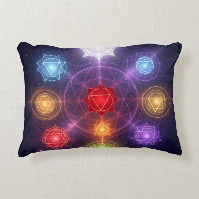 The 7 Chakras´3 Decorative Cushion (Front)