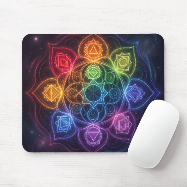 The 7 Chakras´3 Mouse Mat (With Mouse)