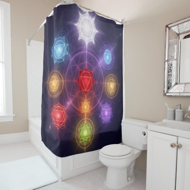 The 7 Chakras´3 Shower Curtain (In Situ)