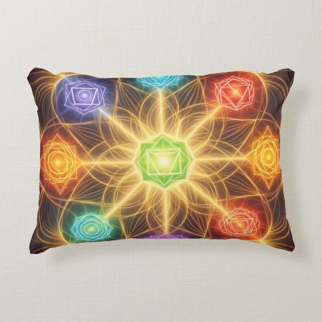 The 7 Chakras´4 Decorative Cushion (Front)
