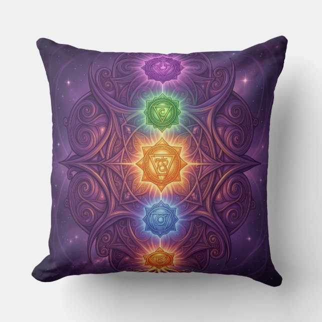 The 7 Chakras´5 Cushion (Front)