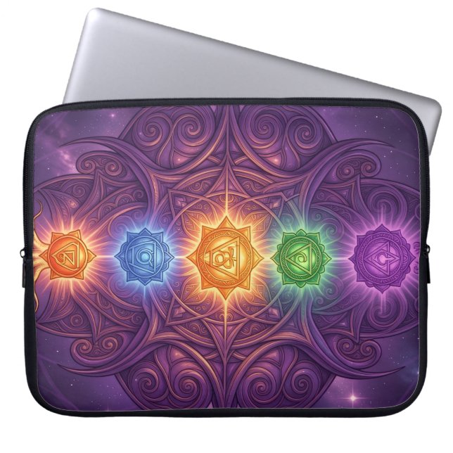 The 7 Chakras´5 Laptop Sleeve (Front)