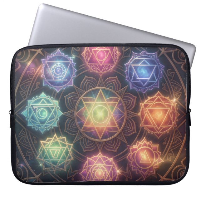 The 7 Chakras´8 Laptop Sleeve (Front)