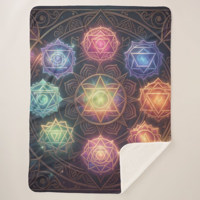 The 7 Chakras´8 Sherpa Blanket (Front)