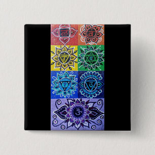 The 7 Chakras Button