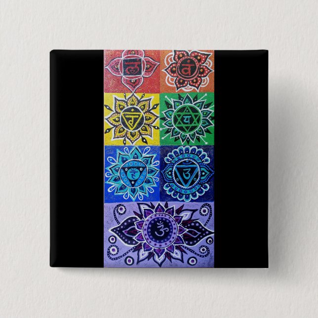 The 7 Chakras Button (Front)
