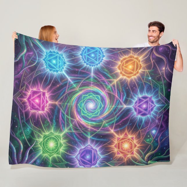 The 7 Chakras Fleece Blanket (In Situ)