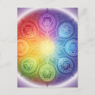 The 7 Chakras Holiday Postcard