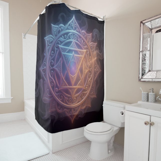 The 7 Chakras Shower Curtain (In Situ)