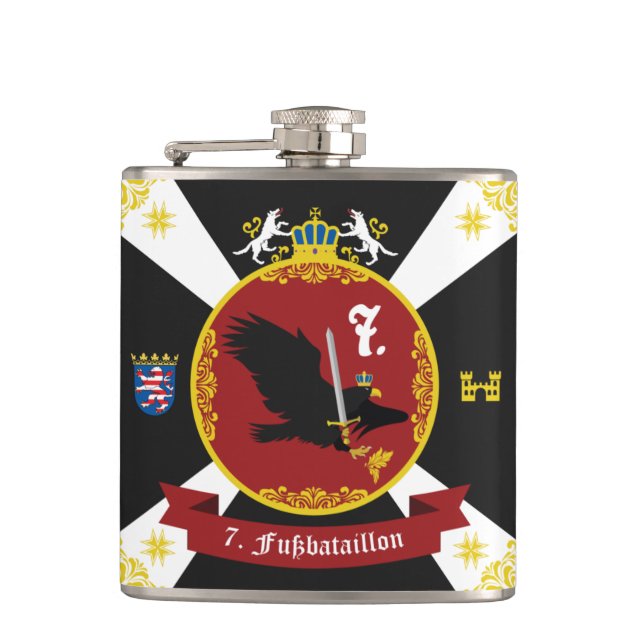The 7. Fuß Hip Flask (Front)