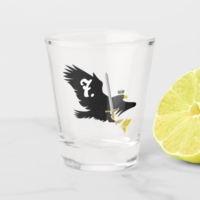 The 7. Fuß Shot Glass (Front)