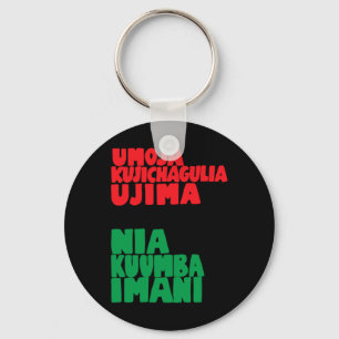 The 7 Principles Of Nguzo Saba Kwanzaa African Ame Key Ring