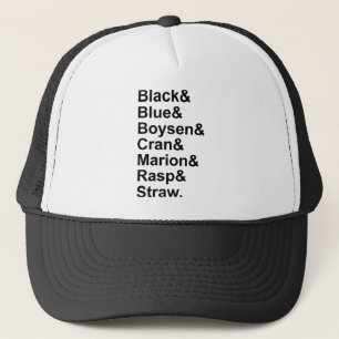 The 7 Types of Berries Boysenberry Strawberry Rasp Trucker Hat
