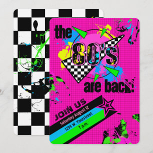 The 80's are Back, Eighties Party Invitation
