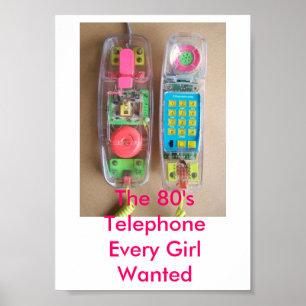 The 80's Telephone Poster