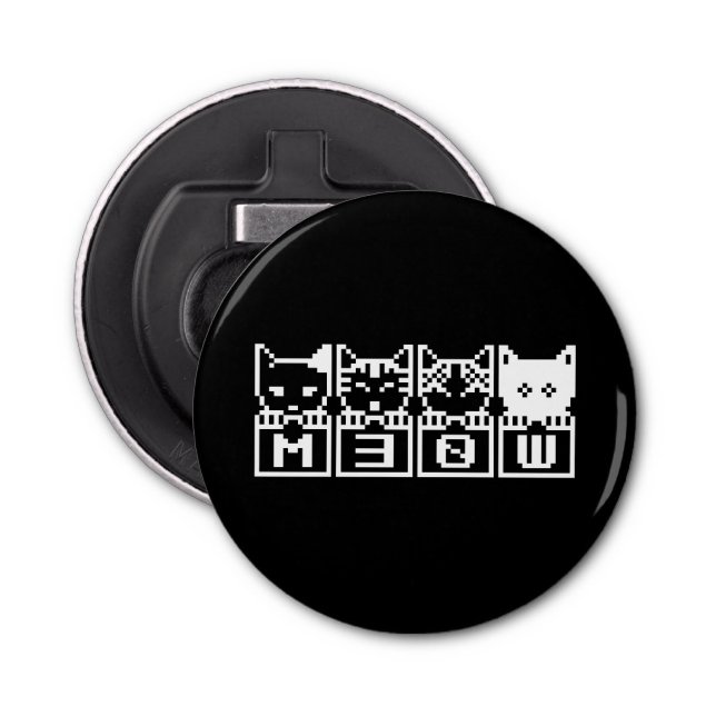 THE 8-BIT CATS M30W BOTTLE OPENER (Front)