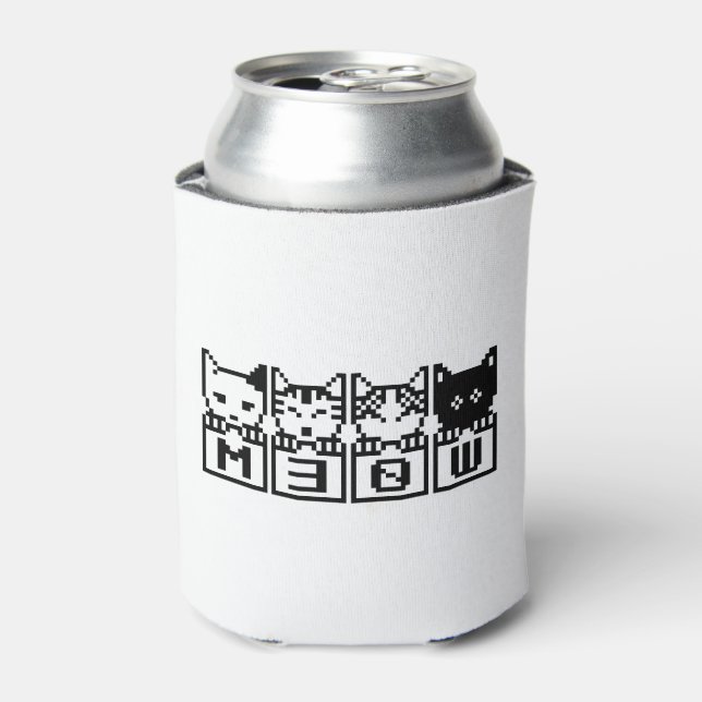THE 8-BIT CATS M30W CAN COOLER (Can Front)