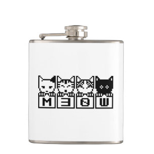 THE 8-BIT CATS M30W HIP FLASK