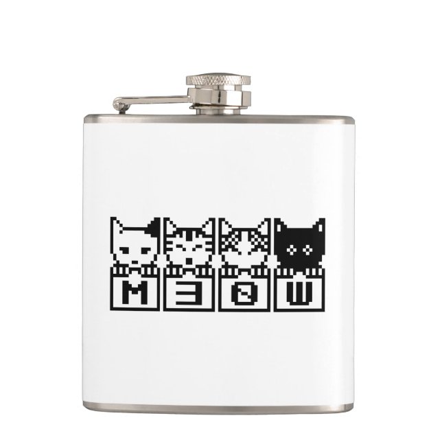 THE 8-BIT CATS M30W HIP FLASK (Front)