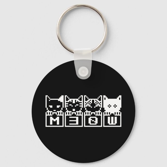 THE 8-BIT CATS M30W KEY RING (Front)