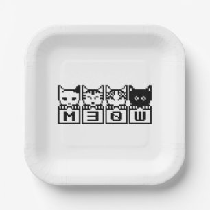 THE 8-BIT CATS M30W PAPER PLATE