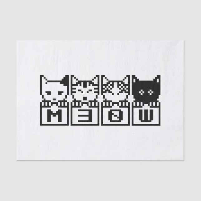 THE 8-BIT CATS M30W TISSUE PAPER (Front)