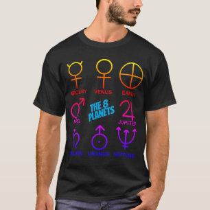 The 8 Planetary Symbols Customisable T-Shirt