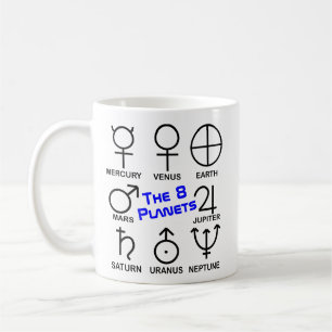 The 8 Planets by Symbol Mug