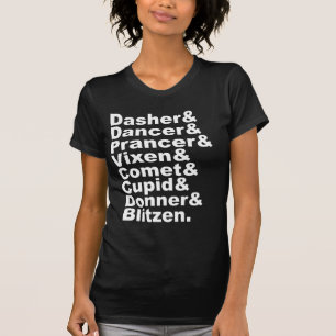 The 8 Reindeer of Santa Claus Christmas Holiday T-Shirt