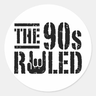 The 90s Ruled Classic Round Sticker