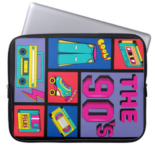 The 90's throw pillow laptop sleeve