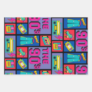 The 90's wrapping paper sheet