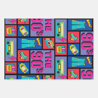 The 90's wrapping paper sheet