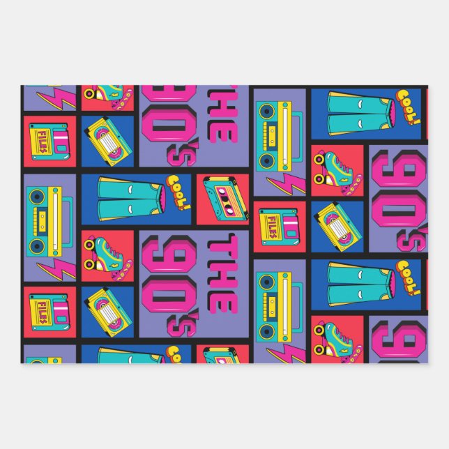 The 90's wrapping paper sheet (Front)