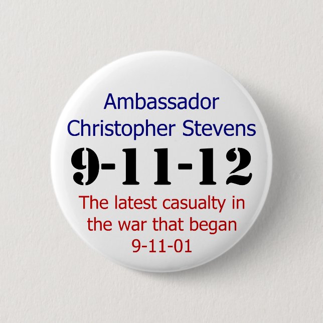 The 911 Anniversary 6 Cm Round Badge (Front)