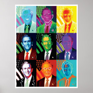 The 9 Faces of Bush Poster