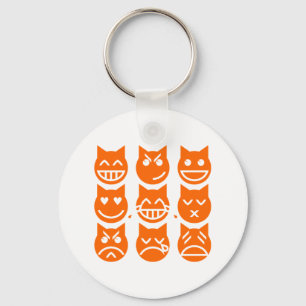 The 9 Lives of the Emoji Cat Key Ring
