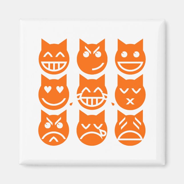 The 9 Lives of the Emoji Cat Magnet (Front)