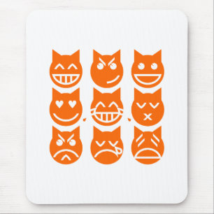 The 9 Lives of the Emoji Cat Mouse Mat