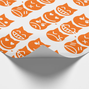 The 9 Lives of the Emoji Cat Wrapping Paper