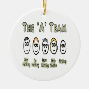 The 'A' Team Project Management Ceramic Tree Decoration
